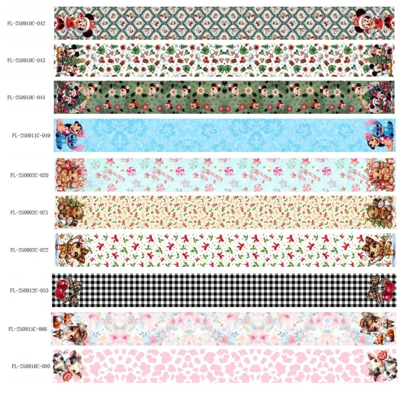 

Рождественская лента из репсовой ткани с мультяшным принтом, двухконечная лента 75 мм, 3 дюйма, 50 ярдов для украшения «сделай сам», аксессуары ручной работы