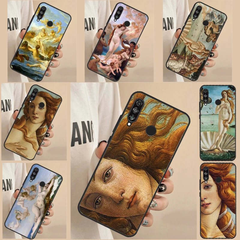 Art Painting Birth Of Venus For Huawei Nova Y90 Y70 Y60 Y61 5T 9 10 SE 3i 7i 8i P Smart P20 P60 Pro P40 P30 Lite Case