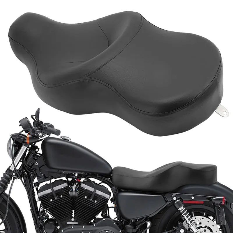 

Motorcycle Two UP Driver Front Rear Passenger Seat PU Leather For Harley Sportster XL883 XL1200 Iron XL 883 1200 48 2004-2015