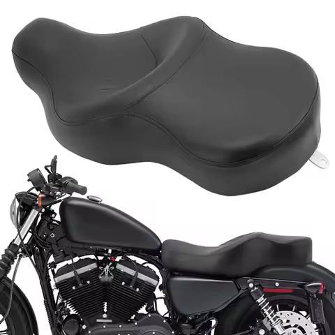 Motorcycle Two UP Driver Front Rear Passenger Seat PU Leather For Harley Sportster XL883 XL1200 Iron XL 883 1200 48 2004-2015
