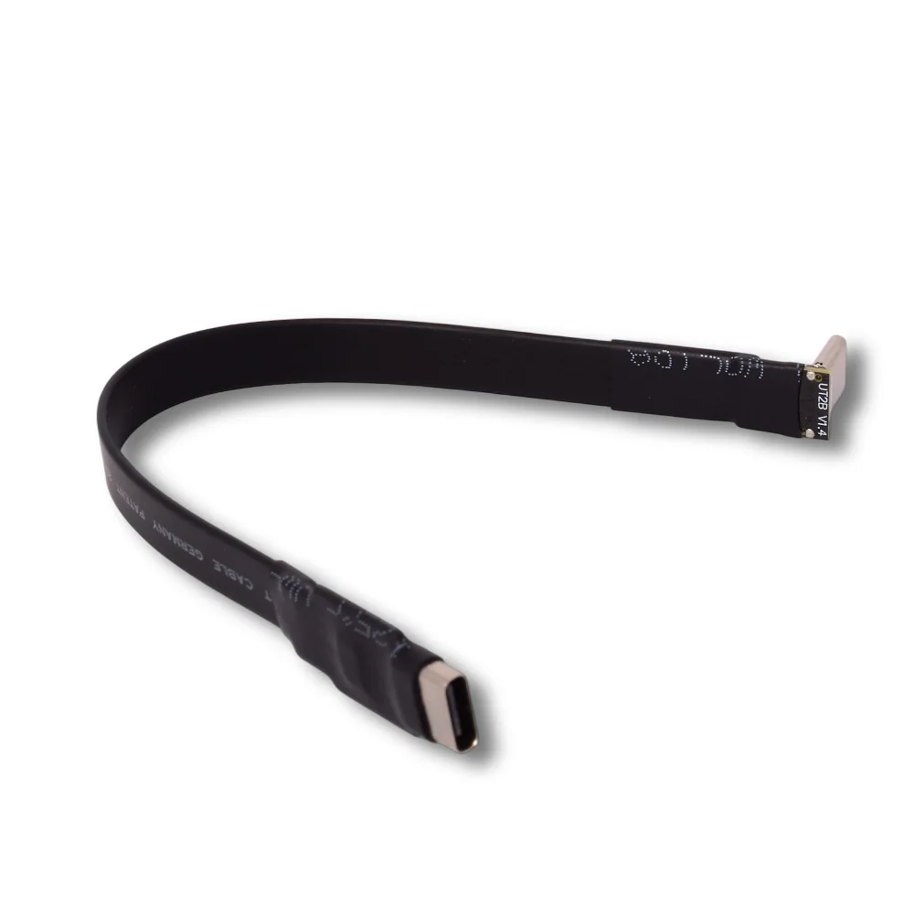 ADT-Link Male to Type-C Female USB C to USB-C USB 3.1 Flat Cable Type-C Flexible Cable 90° Up Downward 10Gbps Built-in Extender