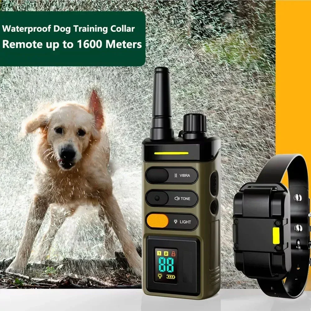 JANPET 1 Mile Remote Dog Training Collar Hunting Pet Trainer Correction Collar Waterproof Rechargeable for Medium, Large Dogs