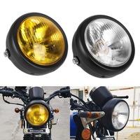 1PC Retro Lens Motorcycle Round Modified Front Headlight Fits for CG125 GN125