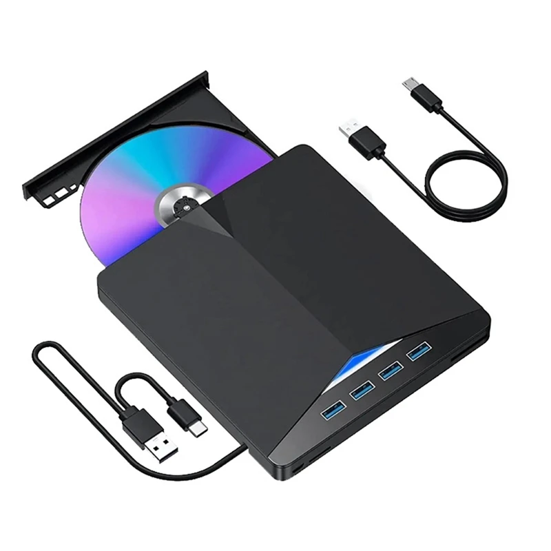 

USB 3.0 Type-C Внешний привод DVD RW CD, устройство для чтения дисков, Внешний оптический привод для ПК, ноутбука, настольного компьютера