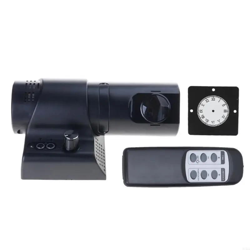   Bedroom Ceiling Analog LED Projection Clock with Adjustable Brightness and Remote Control for Convenient Time Viewing