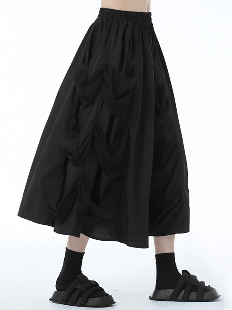 YERMORA Hohe Elastische Taille Weiß Gespleißt Mesh Breite Bein Hosen Für Frauen Lose Neue Hosen Mode Flut Frühling Sommer 2025