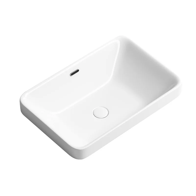 Advanced deepening Taichung semi embedded washbasin home square ceramic bathroom balcony washbasin