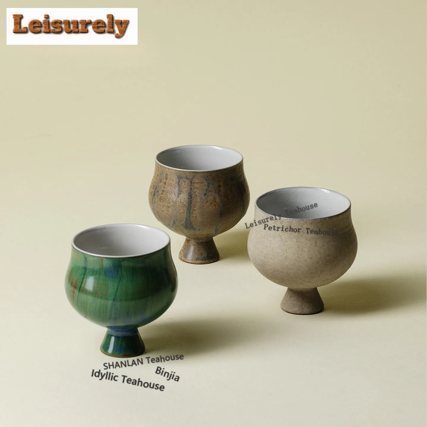 

Чайная чашка в стиле Ваби-саби, 55 мл, с высоким ножкой, из керамики фамбе, винтажная чайная чаша, чайная пара, персональная чашка для дегустации чая, чашка-джианьчань, мастер-чашка, чайная посуда