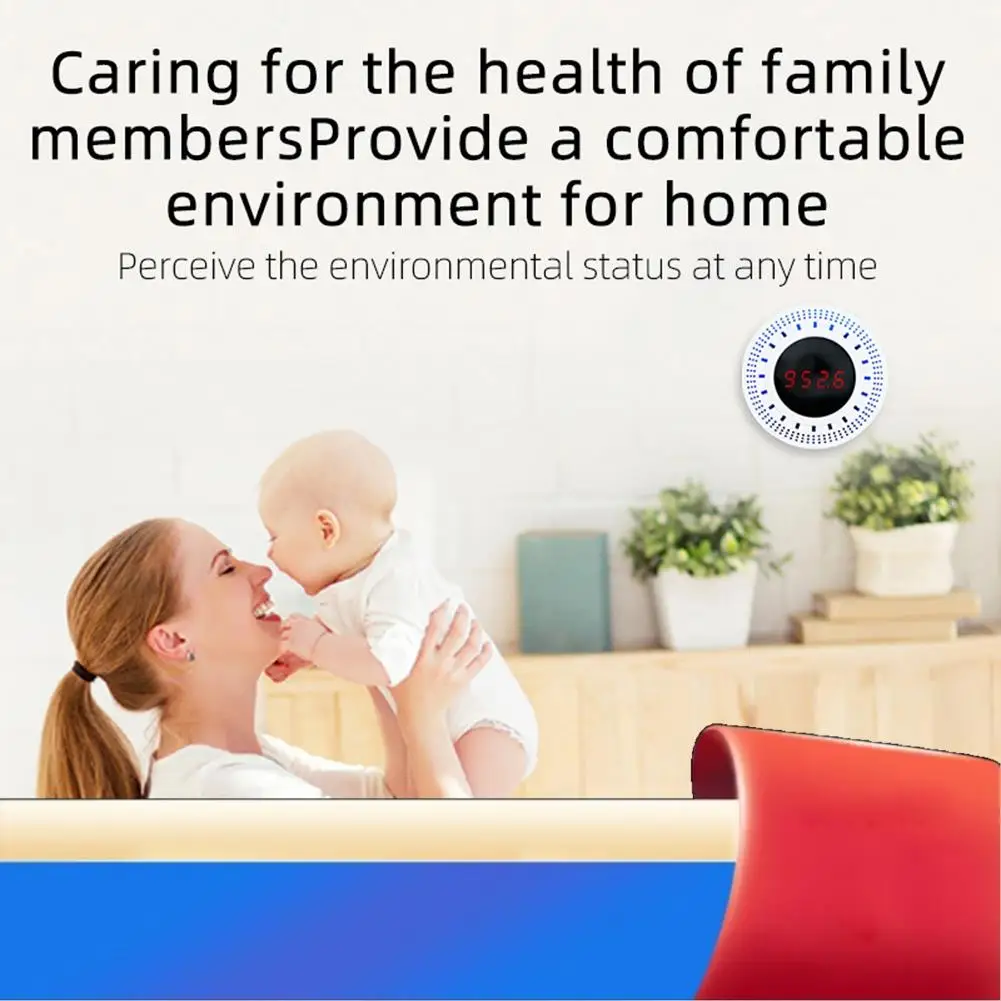 

Датчик давления Tuya, обнаружение атмосферного давления с функцией температуры и влажности, интеллектуальная жизнь-X62A