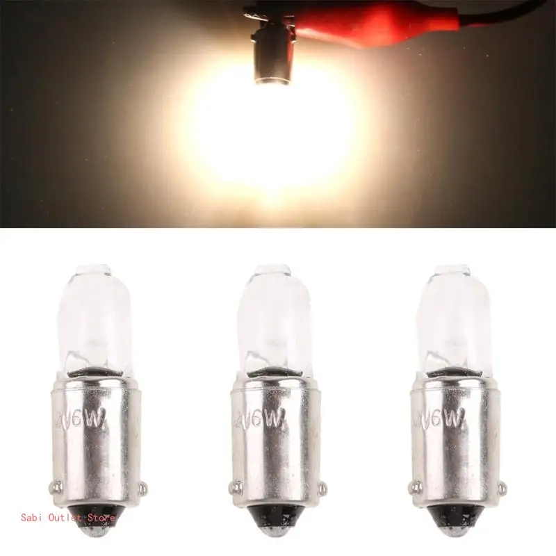 10Pcs H6W 434 BAX9S 12V 6W Clear Glass Miniature Lamp C2R Car Front Headlights