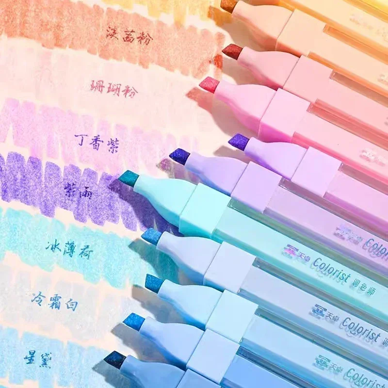 3pcs/set Kawaii Glitter Highlighters Bling DIY Spot Liner Pastel Drawing Painting Pens Art Markers Cute Fluorescent Pens  Office