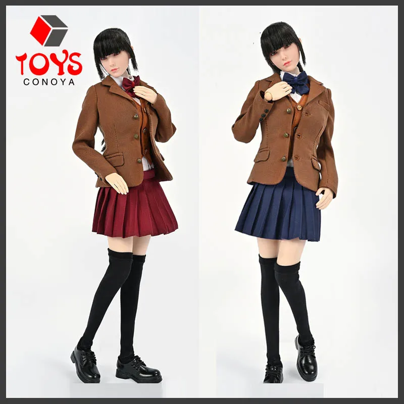 Toys centre TCT-022 1/6 Girl School JK Uniform Female Suit Shirt Pleated Skirt Set Clothes Model Fit 12-inch Action Figure Body