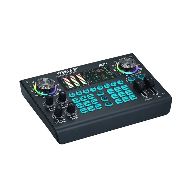 عشرة عناصر TLF Xtuga SX97 لوحة الصوت تدفق معدات البودكاست حزمة البث تسجيل الألعاب كارت الصوت