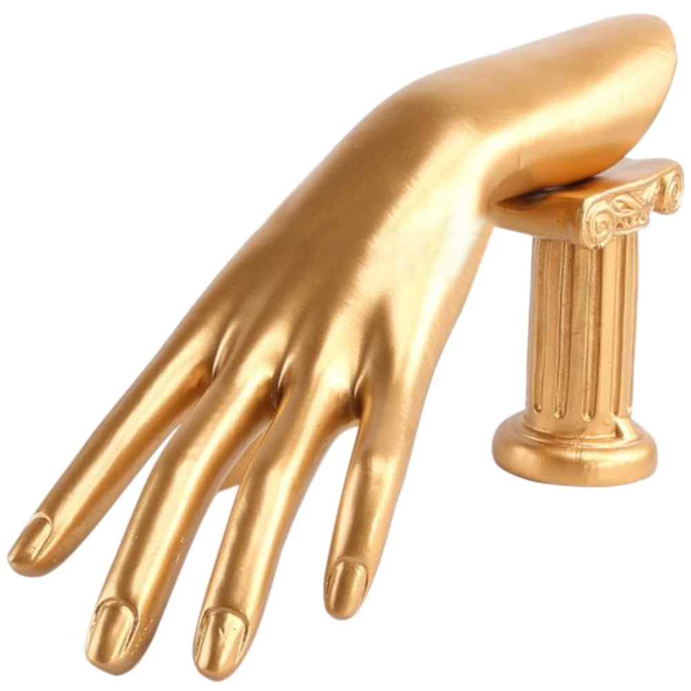 Mannequin Hand Finger Glove Ring Ring Bracelet Bracelet Watch Jewelry Display Stand Storage Box Stand-Gold