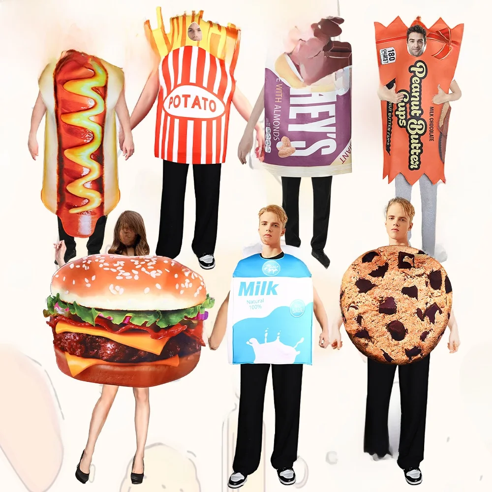 

Хэллоуин Еда Косплей Костюм Кола Бургер Хот-дог Campu Женская этническая одежда Сценический костюм Полиэстер Без бренда зарегистрированная Тради...