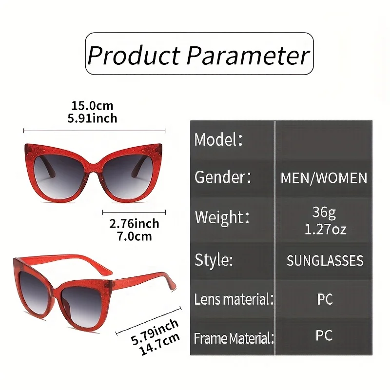 New style Retro Gradient Lens Cat Eye Sun Shades - Large Sunglasses For Women - Leopard Fashion For Vacation Beach Party