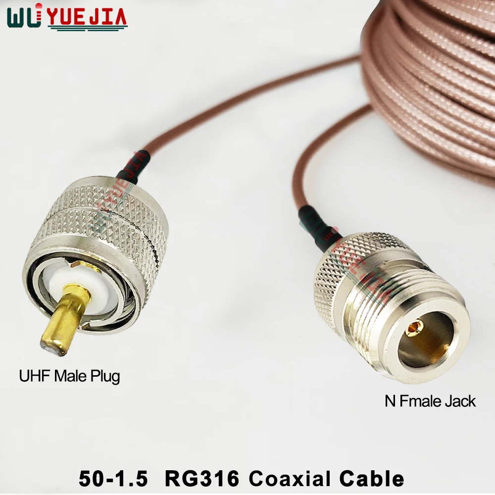 N to UHF Type Adapter PL-259 S0-239 SL16 Male Plug to L16 N Female Jack Bulkhead Connector 50ohm RG-316 RF Coaxial Cable 0.1~30M