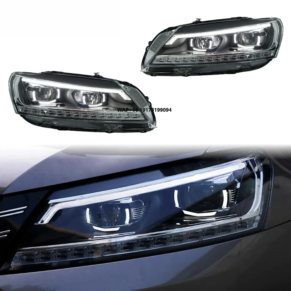 

Passat Headlights 2011-2016 LED Lens Upgrade Front Lamp Car Accessories Hot Selling Plug and Play DRL