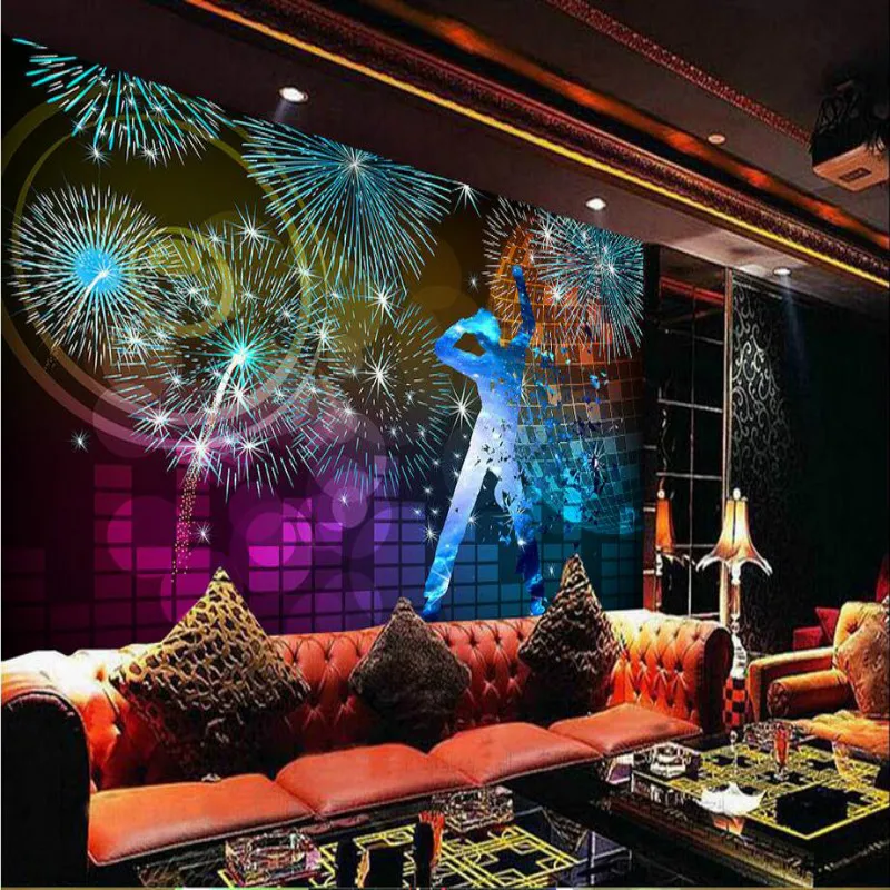 

3D Wallpaper for Walls 3d Nightclubs KTV Decorative Wall Paper Background Painting Mural Wallpapers beautiful pink love tree