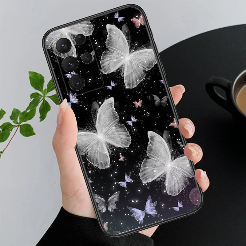 

Purple Pink Butterfly Phone Case For Samsung A55 A16 A56 A36 A35 A15 A53 A54 A33 A34 A25 A05S A52 A52S A14 A24 A26 A71