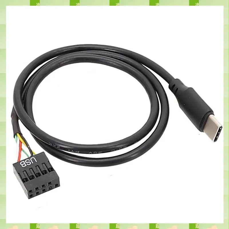 2025 1 قطعة USB 9Pin إلى USB نوع C كابل للوحة الأم للكمبيوتر إلى USBC شاشة ثانوية PC شاشة LCD 9Pin USB مهائي كابلات Du #2