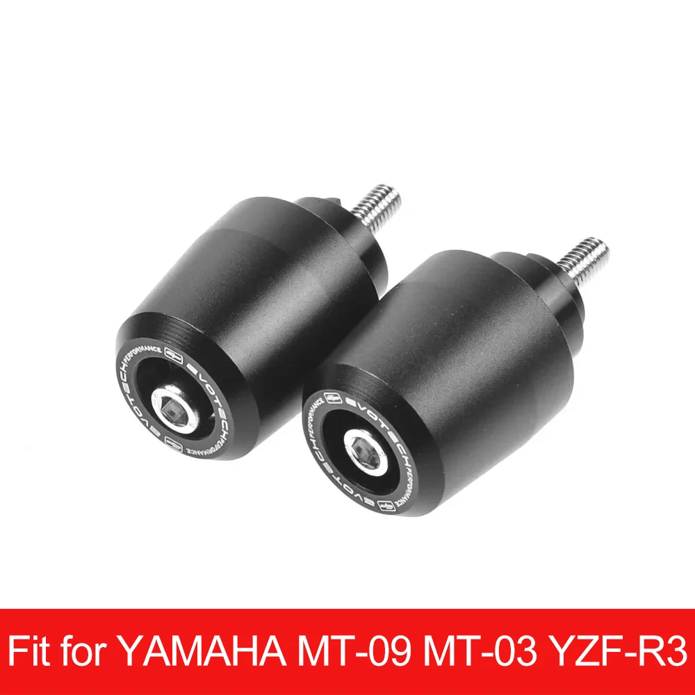 Extremos de manillar de motocicleta, empuñaduras de enchufe de manillar, tapas deslizantes de 7/8 "y 22mm para YAMAHA MT-09, MT-03, YZF-R3, 2022-2023