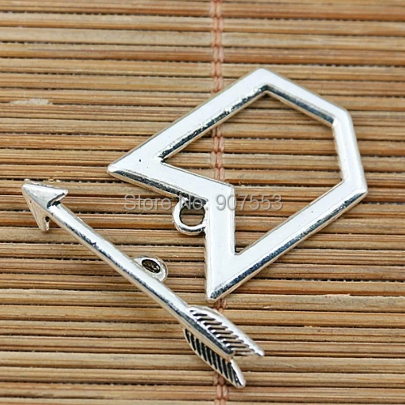 10sets Silver Tone Arrow Toggle Clasp EF1920 Beads for Jewelry Making