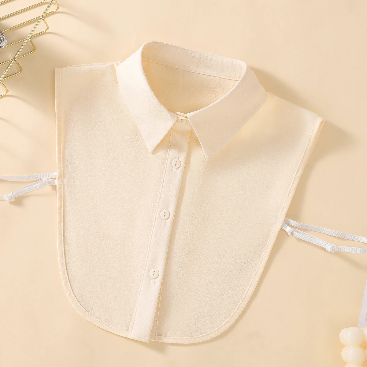 Szyfonowy jednokolorowy fałszywy kołnierzyk na co dzień z imitacją kołnierzyka z klapą odpinana połowa koszuli bluzka kołnierzyk Dickey dla kobiet