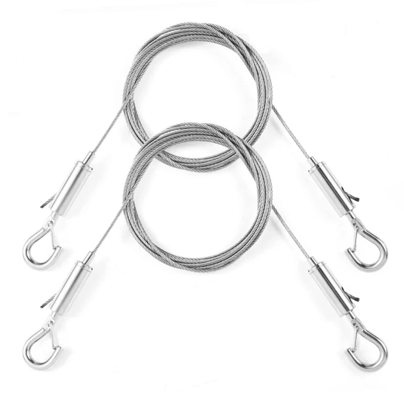 ระบบแขวนเสื้อผ้าแบบปรับได้อัตโนมัติด้วยสปริงลวดสลิง พร้อมตะขอแขวนรูปภาพ  วัสดุสแตนเลส