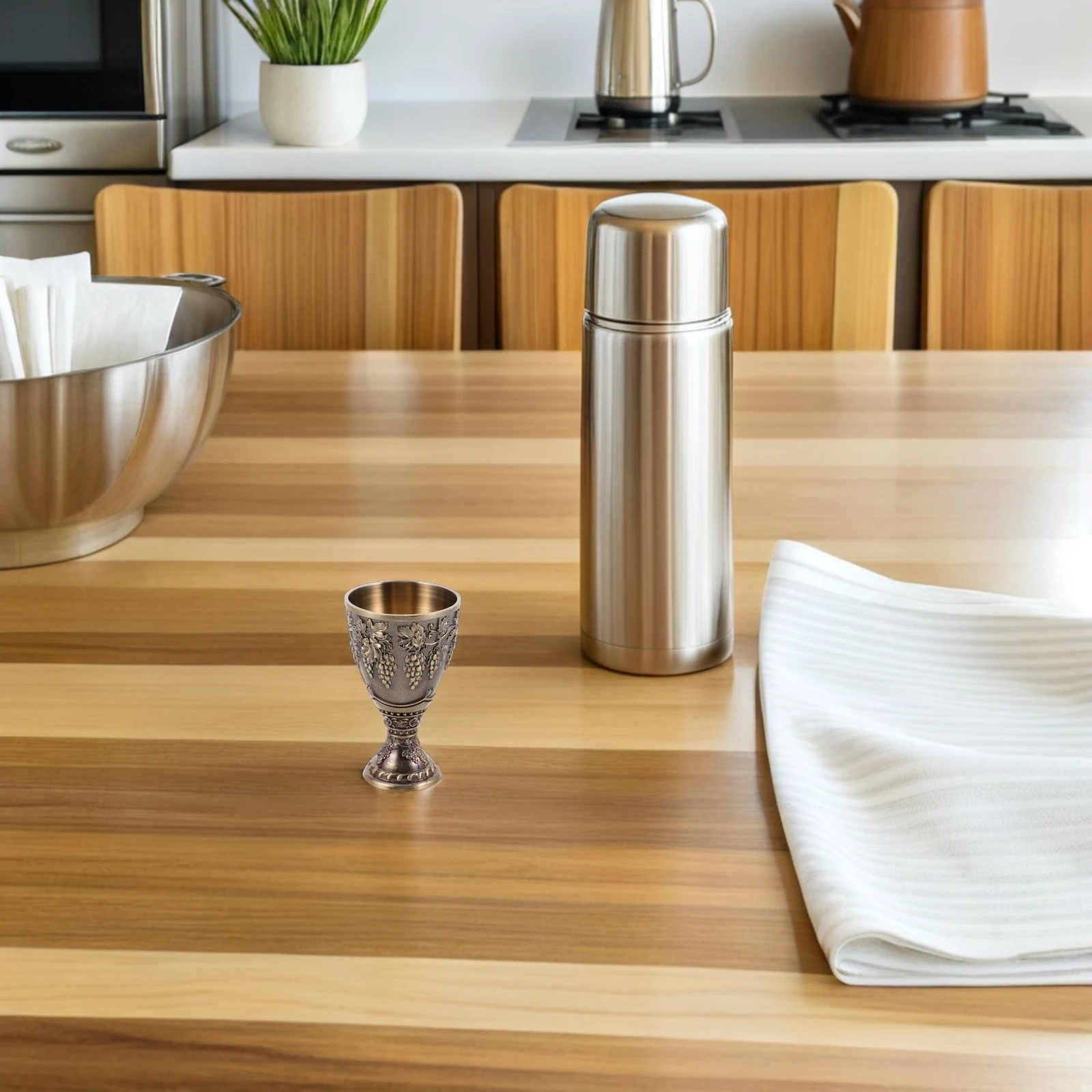 2 قطعة سبائك الزنك خمر كأس الكأس مجموعة أنيقة تنقش الأزهار كأس النبيذ المعدني لحفلات الزفاف الطقوس الأحداث الكنيسة #6