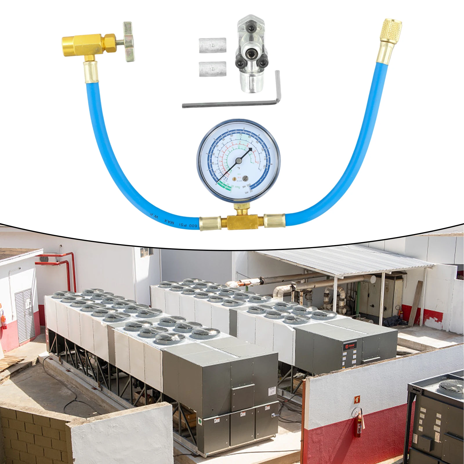 GPV38 Klimaanlagenteile GPV56 GPV14 GPV31 MPV31 Perforierter Typ R134a Hahnventil-Kit mit Manometer R-12/R-22 BPV31D