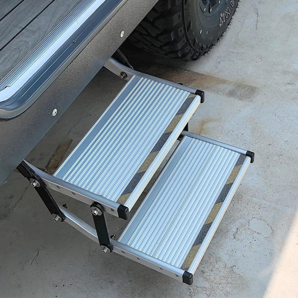 

COMPAKS Factory Direct Sales Trailer PartsSingle|Double-Layer Models Anti-Slip SurfaceElectric Step for Motorhome Trailer Rv