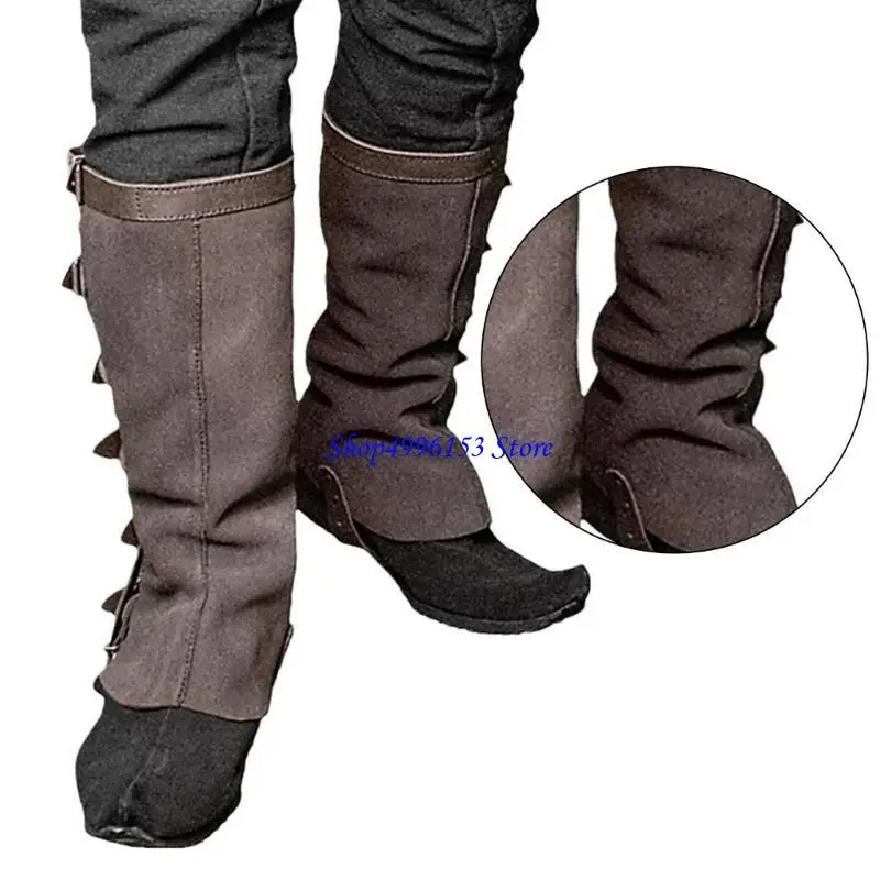 Q0KE – guêtres médiévales, couvre-jambes chevalier, couvre-bottes Sterevunk, protège-jambes guerrier, accessoires