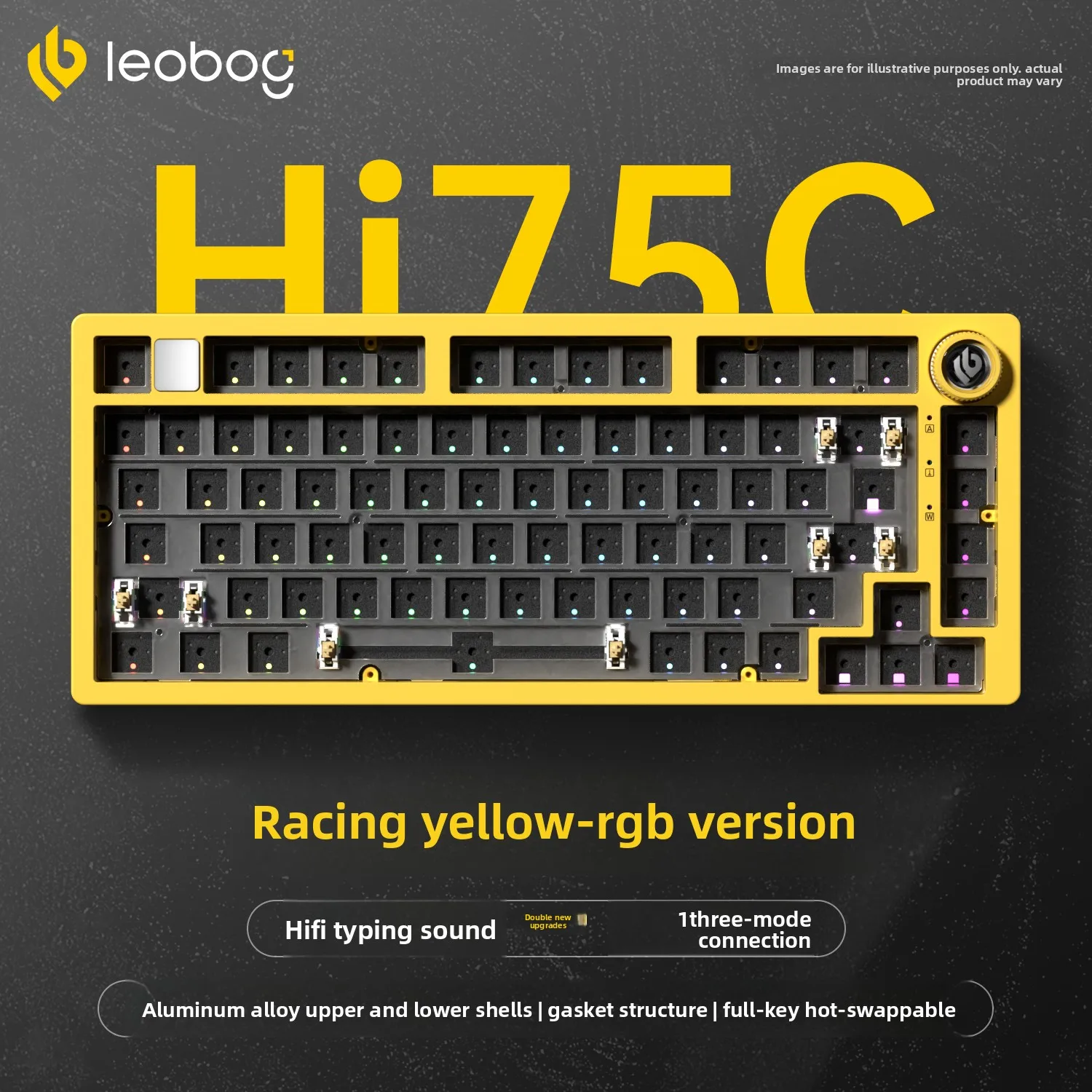 LEOBOG Hi75C Pro メカニカルキーボード アルミ合金 3モード/有線