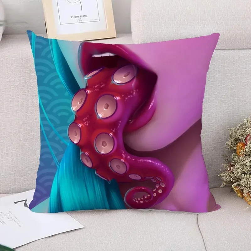 Luxury Pillow Cover 45x45 Eunpyon Art Decorative Cushion Covers for Bed Pillows Fall Decor Pillowcase 40x40 Car Decoration Sofa