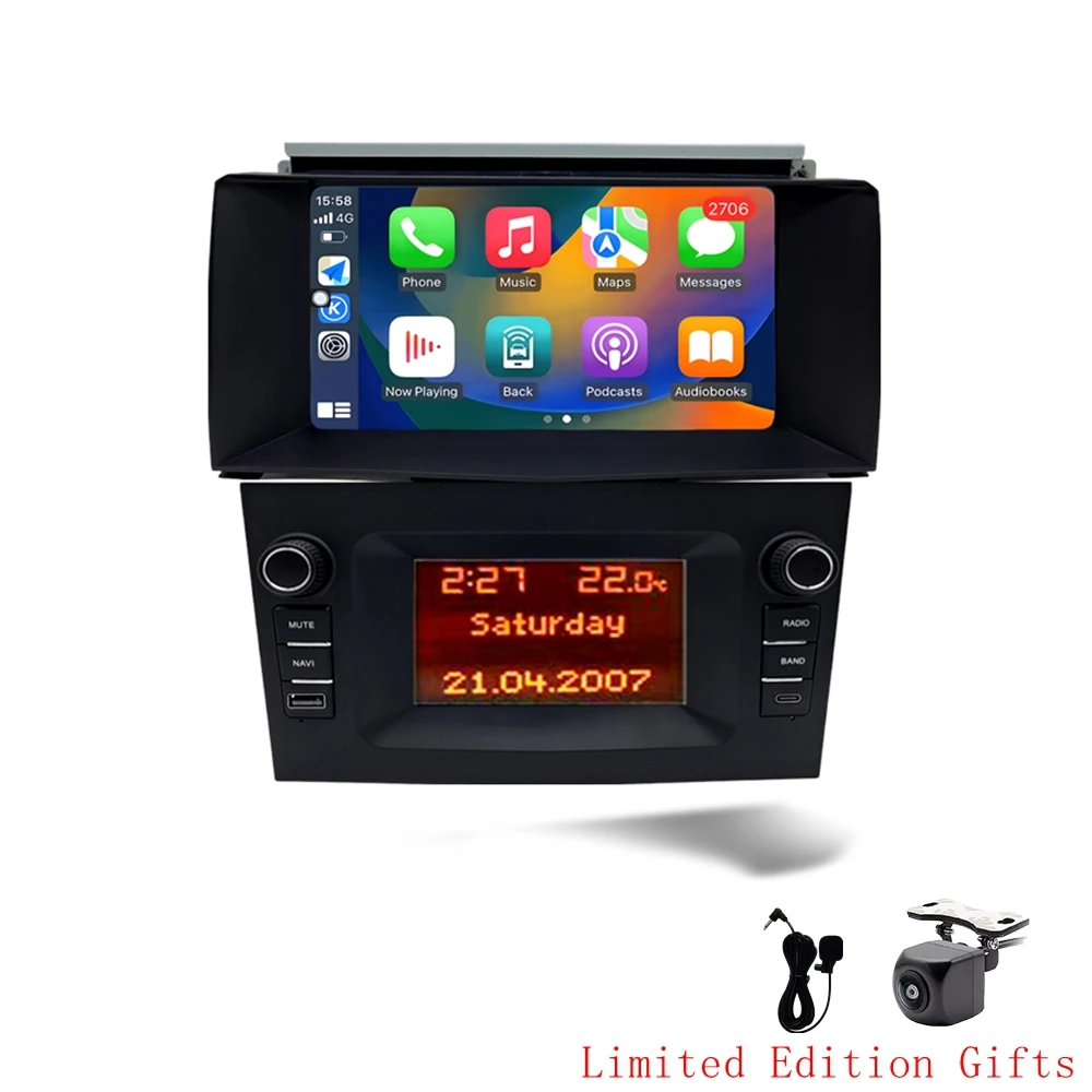 HMG Android14 Autoradio Multimedia Voor Opel Vauxhall Astra H 2005-2012 Draadloze CarPlay Android Auto Autoradio GPS navigatie FM