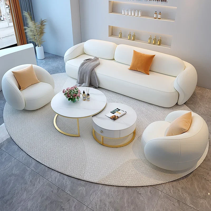 Luxury High Back Beauty Sofa New Arrival Large Nordic Human Sofa White Designer  Modernos Living Room Furniture