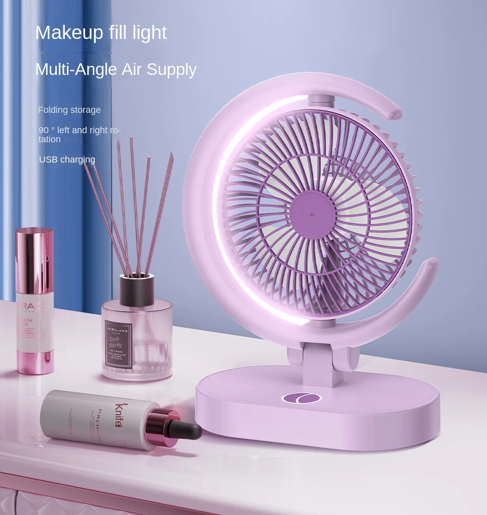 ライト付き折りたたみ式冷却ファン,ポータブルエアコン,換気装置,電気換気装置