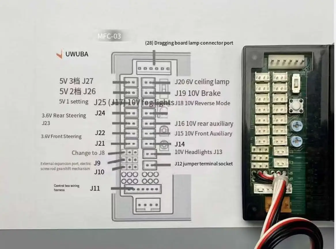4-in-1-Lichtset-Erweiterungsplatine PH2.0 KZB-MFC für Tamiya 1/14 Erweiterungsmodul RC-Modell, geeignet für spezifische Gruppen DIY – Detail 8