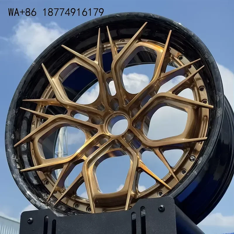 wmwmnu High Quality 19 20 21 22 24 26 Inch 2-piece 6061-T6 Alloy Car Wheels Custom 5x114.3 Forged Carbon Fiber Wheels for