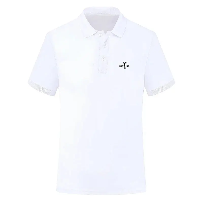 New Men\'s Summer Fashion Classic Simple Original Batting Printing Short-Sleeved Polo Shirt Casual Light Luxury Business Tops