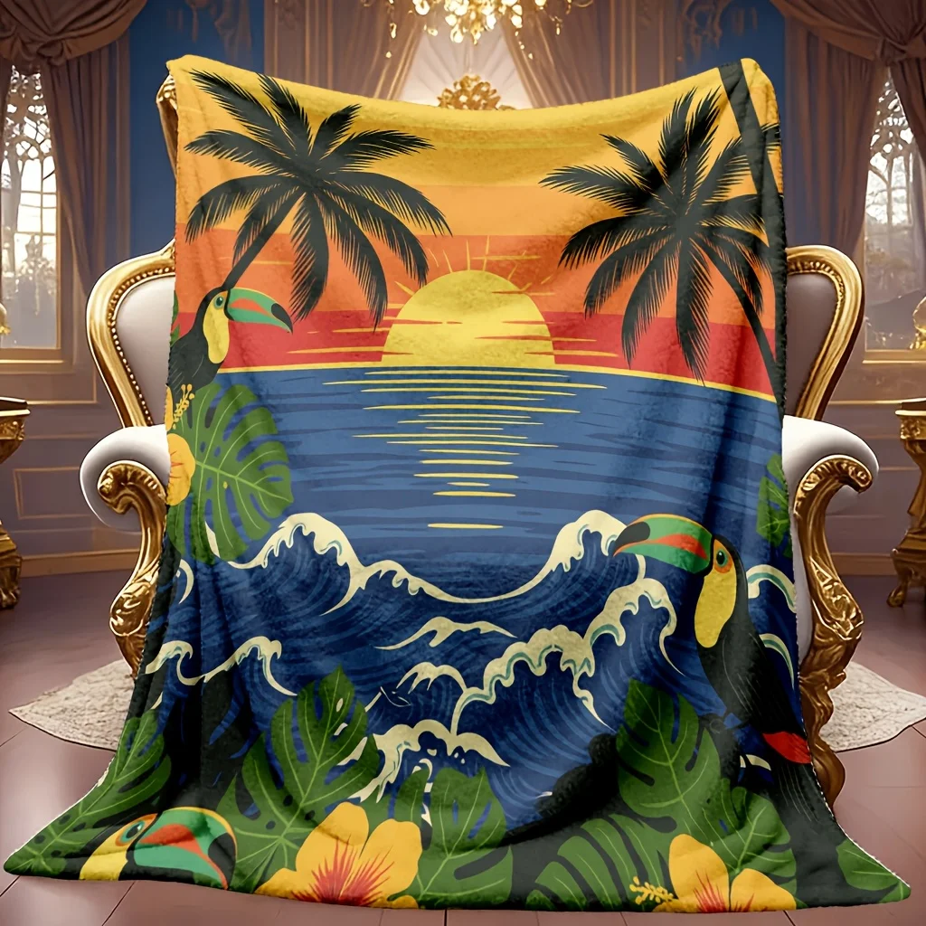 Golden Yellow Sunflower Daisy Meadow Throw Blanket Cozy Couch Cover For Sunny Farmhouse Living Room Decor Gift