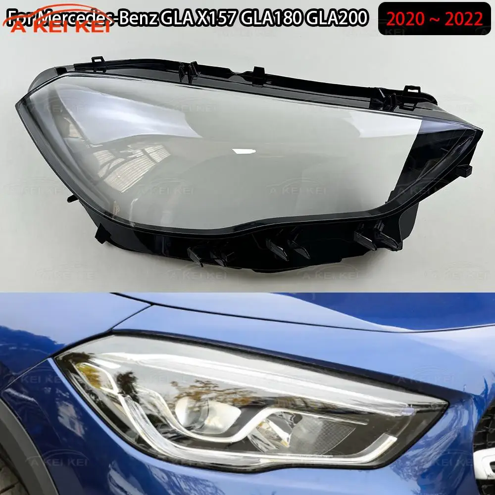 For Mercedes-Benz GLA X157 GLA180 GLA200 2020 2021 2022 Headlamp Transparent Cover Lampshade Headlight Shell Lens