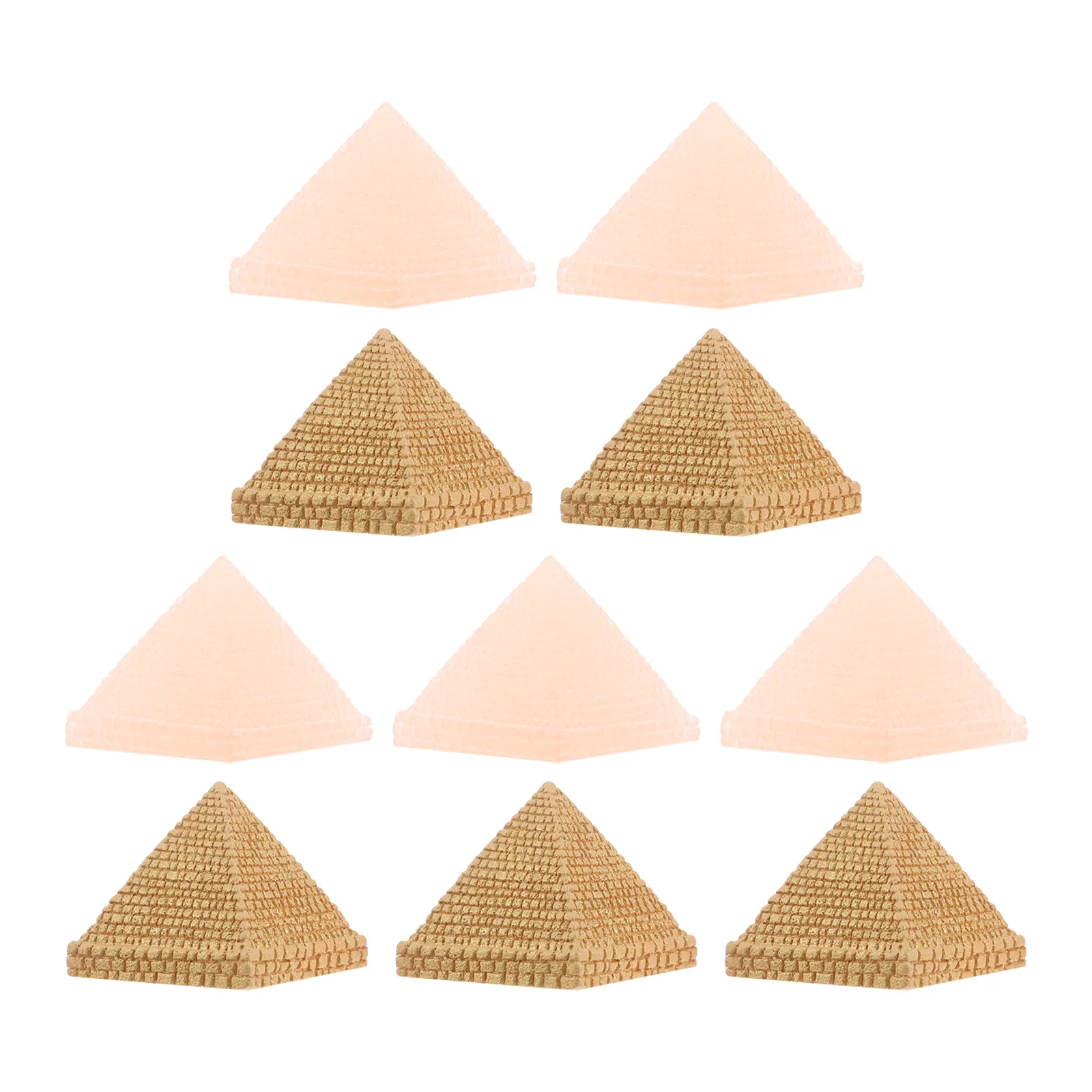 10 Pcs Micro Landscape Ornament Ancient Egypt Theme Adornment Decor Toy Pyramid Layout Resin Creative Desktop Decoration