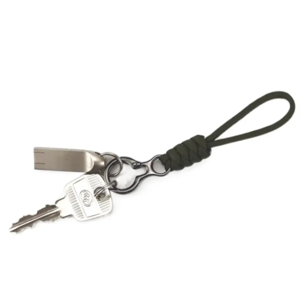 Anti-lost Paracord Keychain Wristlet Strap Bag Pendant Umbrella Rope Keyring Backpack Lanyard Braided Woven Keychain