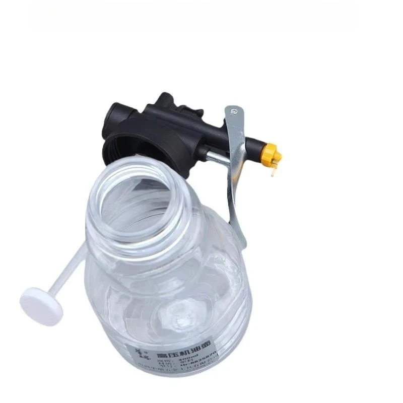 Unit Transparent High-Pressure Pump Oil Dispenser, 250ml Lubricant Can, Plastic Machine Grease Injector