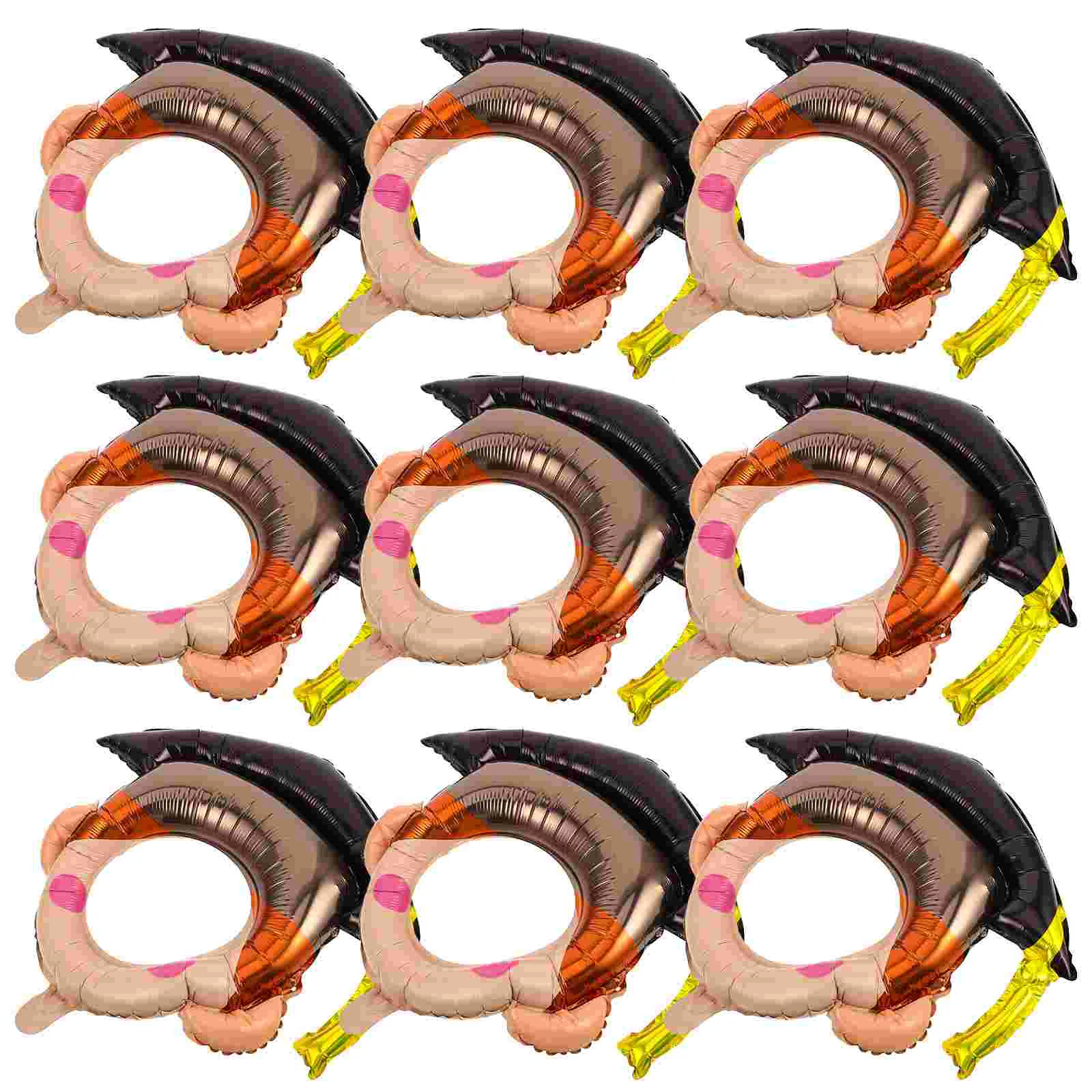 

10 Pcs Graduation Photo Headdress Party Decorations Frame Graduate Picture Supplies Hat Balloons Headgear Ceremony