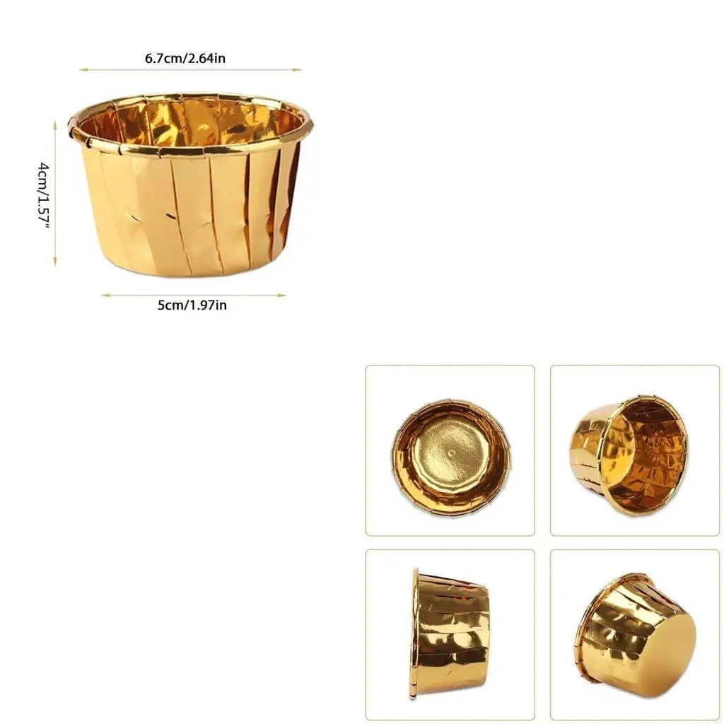 

Aluminum Foil Muffin Cupcake Baking Molds Muffin Cups Cupcake Cups Cupcake Moulds Cake Tool Kitchen Gadget L5BE