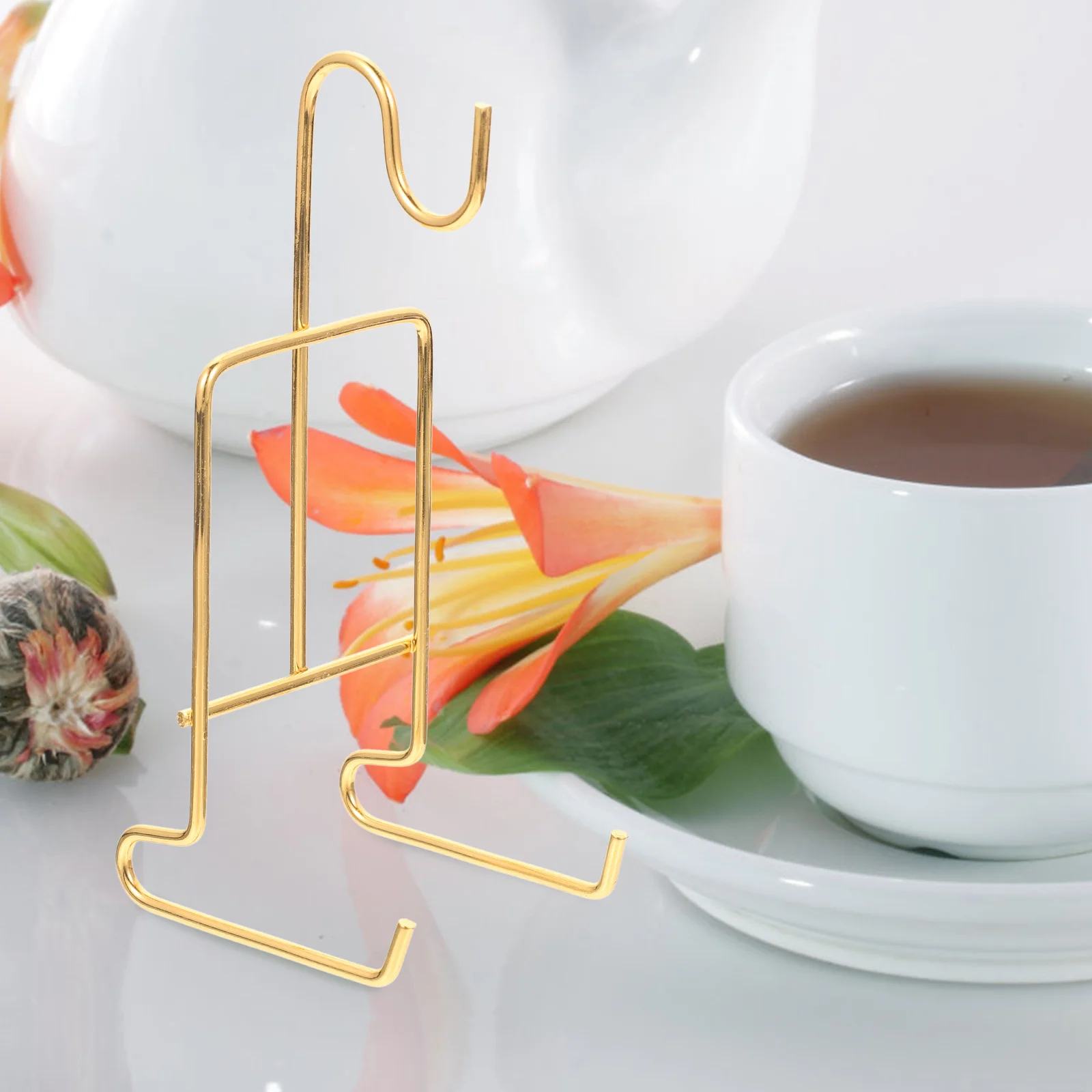 

2Pcs Metal Cup Stand Tabletop Holder Wedding Housewarming Gift Plate Stand Plate Display Holders Dish Holder