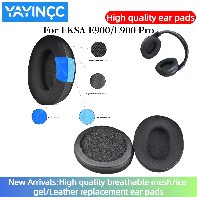 

YAYINCC Replacement Ice gel Earpads Foam Ear Pads For EKSA E900/E900 Pro Headphones Earmuff Earphone Sleeve Headset repair parts